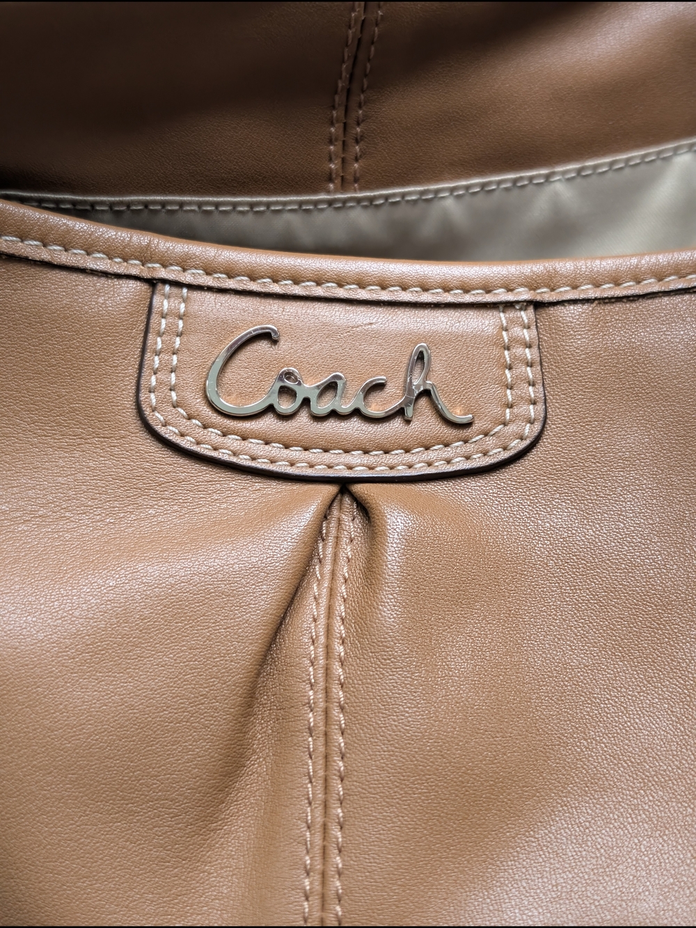 Coach Brown Leather Shoulder Bag - Picture 4 of 6